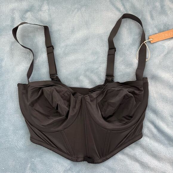 SKIMS LOGO SHINE BALCONETTE CORSET BRA - Picture 4 of 6